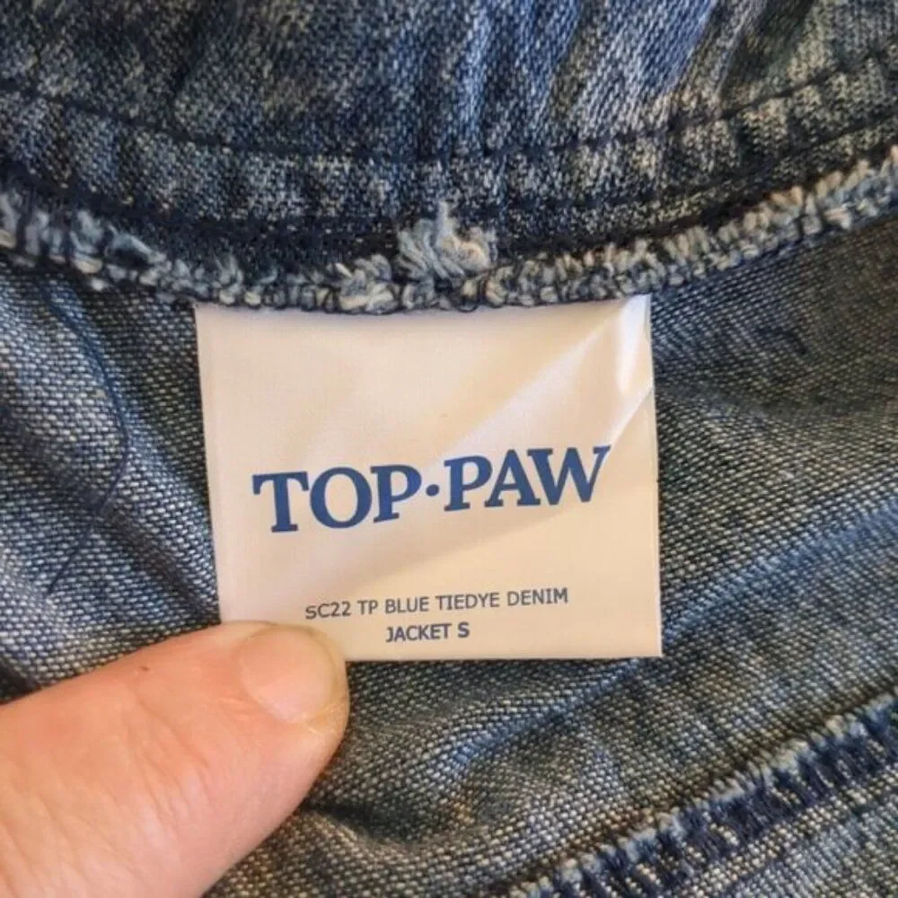 Top Paw Denim Tie-dye Jacket Small NWT S